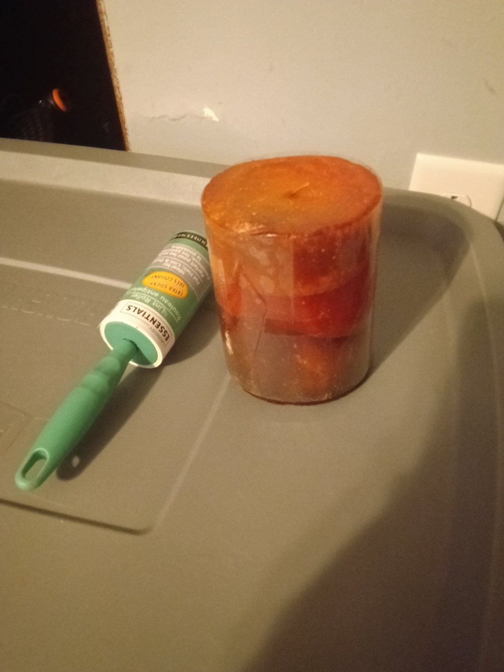 Orange Layered Pillar Candle